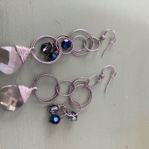 Crystal Drop Pierced Earrings